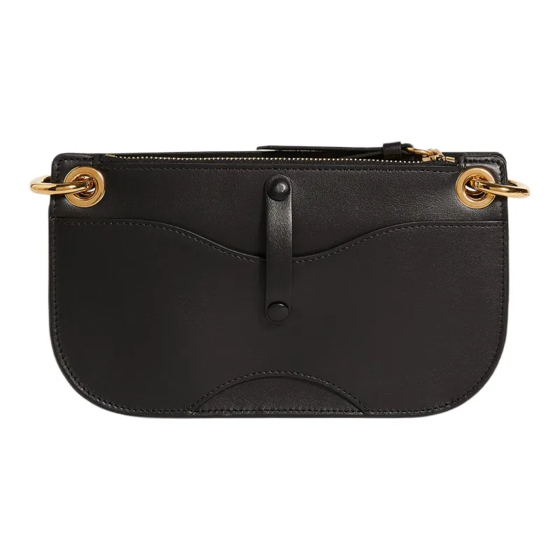 Chloe Tess Calfskin Shoulder Bag Crossbody Bag Small Size Women's Black-2