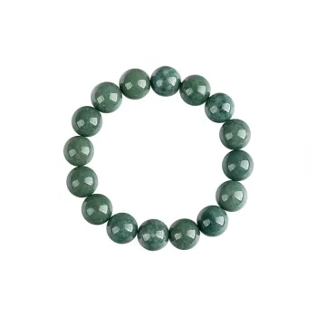 Green Craftsman Bean Type Jadeite Bracelets Unisex