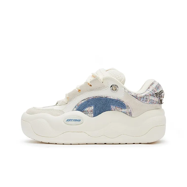 Champion CloudNine V1 Cloud Cotton Shoes Anti Slip Wear Resistant Low Top Skateboard Shoes Women's Beige-0