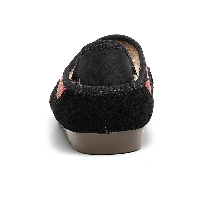 OULISASI Casual Single Shoes Women's Red Black-3