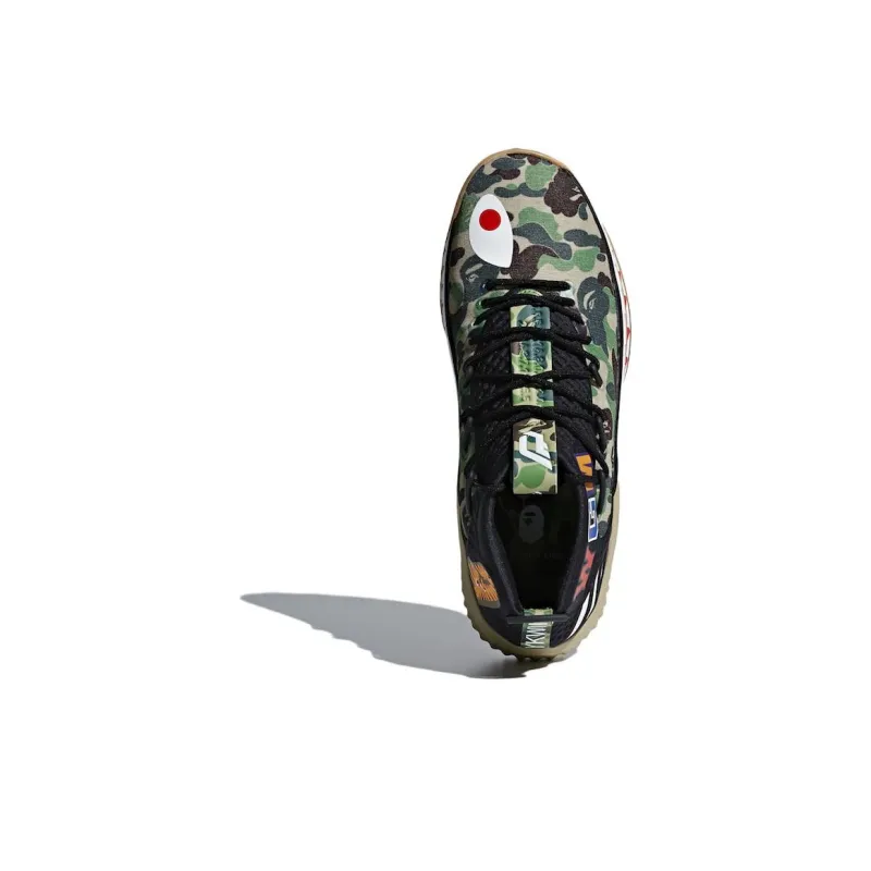 Adidas X Bape Dame4 'Green Shark Abc Camo' Sneakers-3