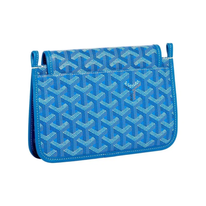 GOYARD Plumet Canvas With Leather Envelope Bag Crossbody Bag Shoulder Bag Unisex Blue/Black With Heart Design-3