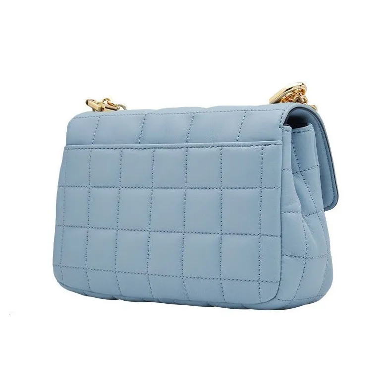 MICHAEL KORS Soho Leather Shoulder Bag Small Size Women's Haze Blue-4