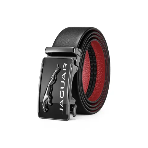 JAGUAR Zodiac Year Red Belt Business Casual Automatic Buckle Leather Belts Men's Width  3.5cm