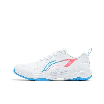 LiNing Falcon Anti Slip And Wear Resistant Breathable Badminton Shoes Unisex White Blue