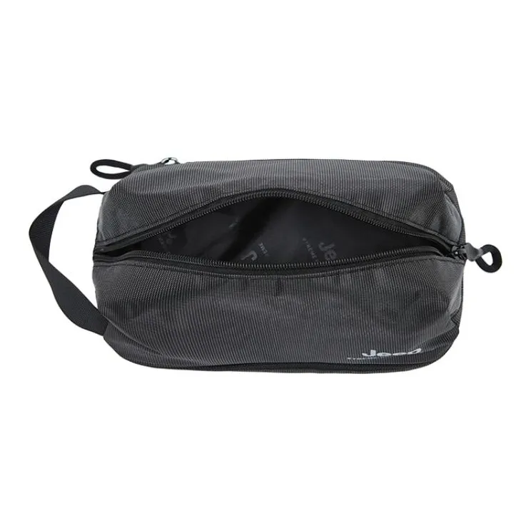 Jeep Fabric Portable Water-Resistant Shower Storage Bag Travel Bag Makeup Bag Toiletry Bag Regular Unisex Dark Gray-3
