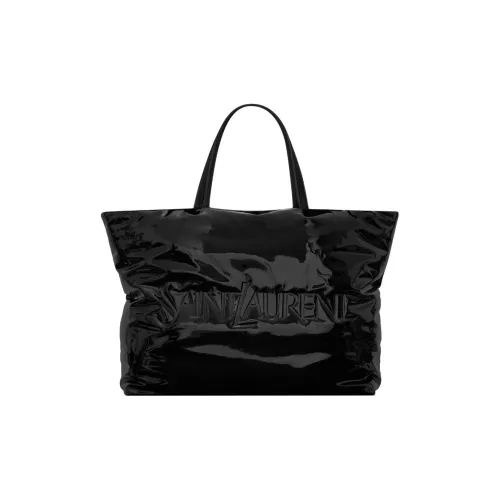 SAINT LAURENT Polyamide Tote Bag Shopping Bag Handbag Extra Large Women's Black