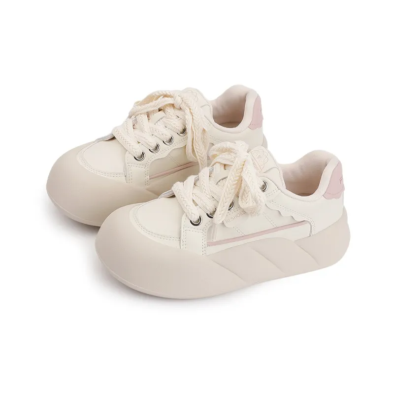 Miss Zhang Low-Top Skateboard Shoes Women's Beige Pink-3