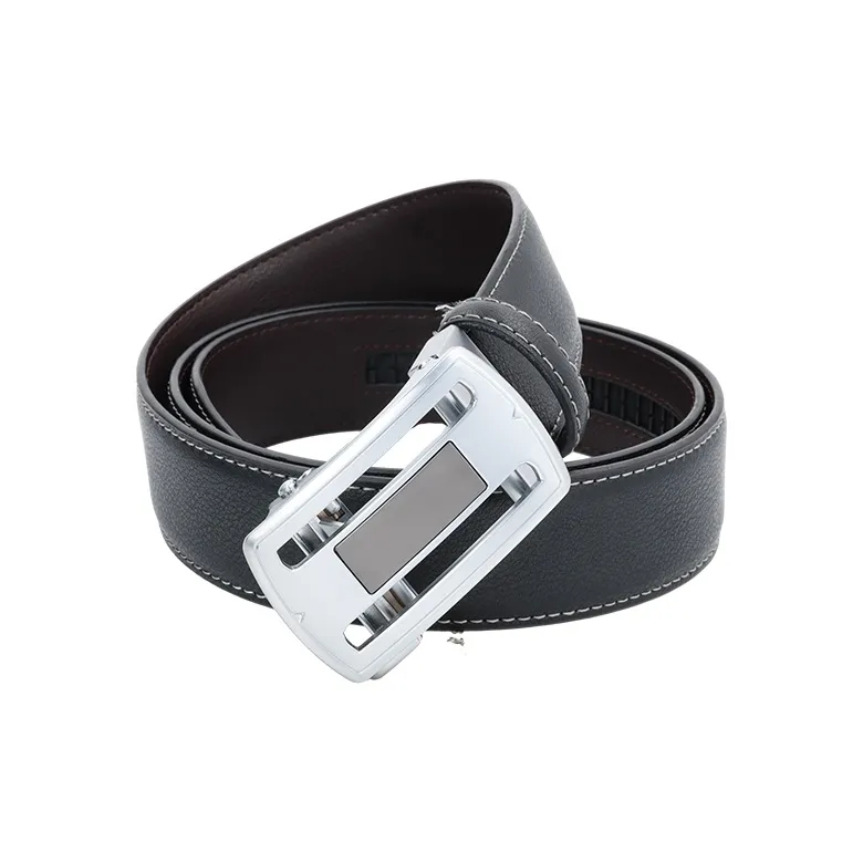 NINE NAIL 9 Section Minimalist Classic Automatic Buckle Cow Leather Genuine Leather Men's Belt Men's Width  3.5cm-4