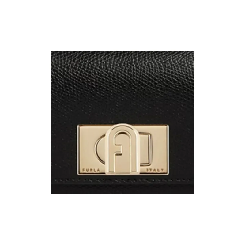 Furla 1927 Collection Leather Wallet Women's Black-3