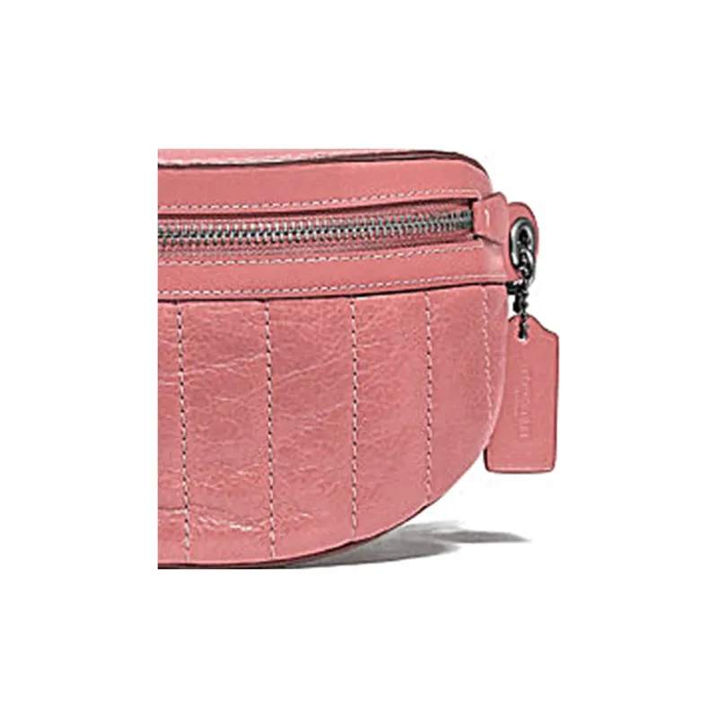 COACH Cow Leather Fanny Pack Trumpets Women's Silver Hardware/Pink-3