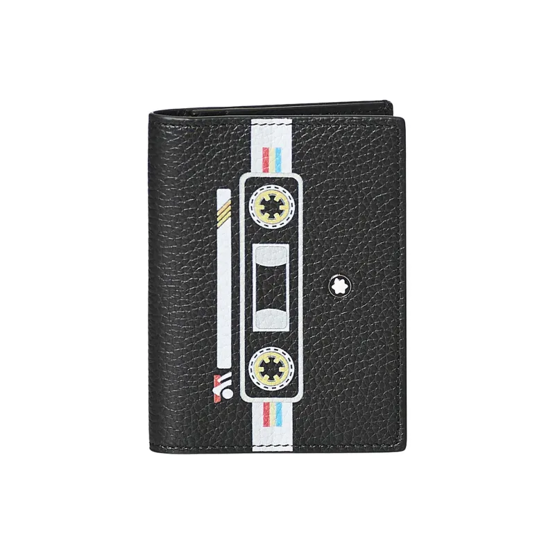MONTBLANC Meisterstuck Full Grain Cow Leather Business Card Holder Card Holder Card Wallet Men's Black-1