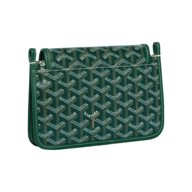 GOYARD Plumet Canvas With Leather Envelope Bag Crossbody Bag Shoulder Bag Unisex Green & Red Small Heart-3