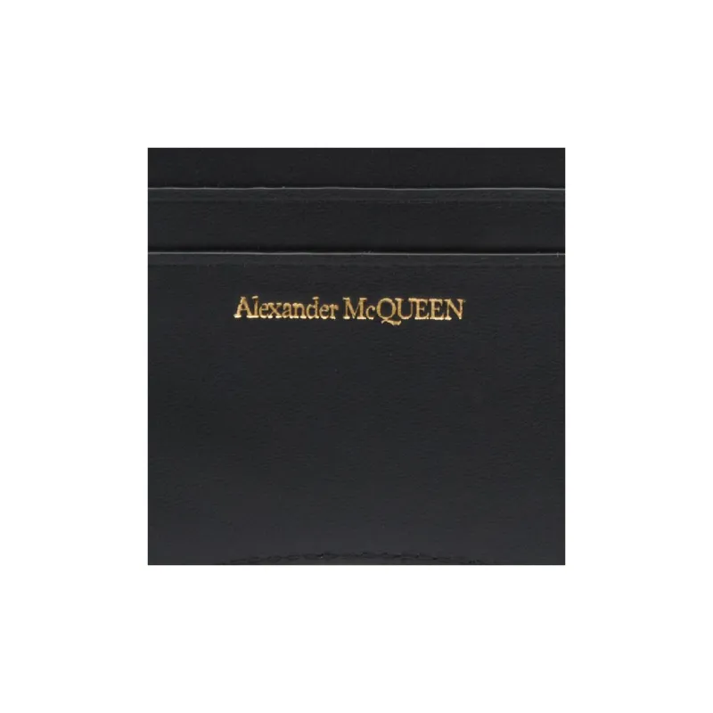 Alexander McQueen Leather Coin Purse Women's Black-4