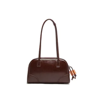 MICOCAH PU Shoulder Bag Women's Red Tea Black/Modern Black
