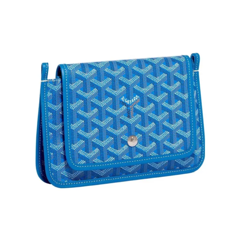 GOYARD Plumet Canvas With Leather Envelope Bag Crossbody Bag Shoulder Bag Unisex Blue/Black With Heart Design-2