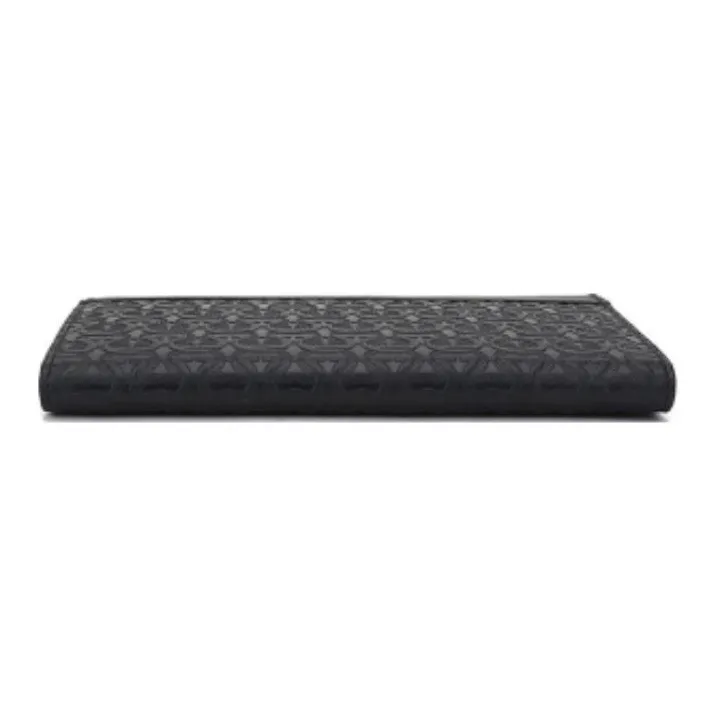 FERRAGAMO Cow Leather Clutch Men's Black-3