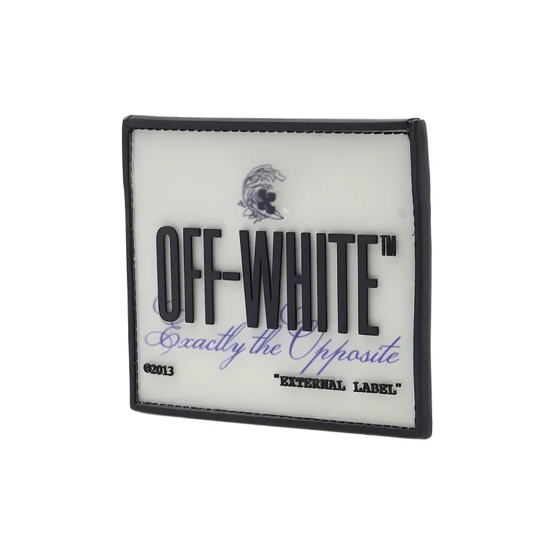 OFF WHITE Logo Patch Card Case Black Multi-1