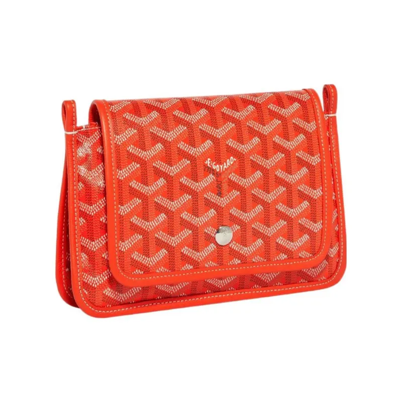 GOYARD Plumet Canvas With Leather Envelope Bag Crossbody Bag Shoulder Bag Unisex Orange With Red Small Heart-2