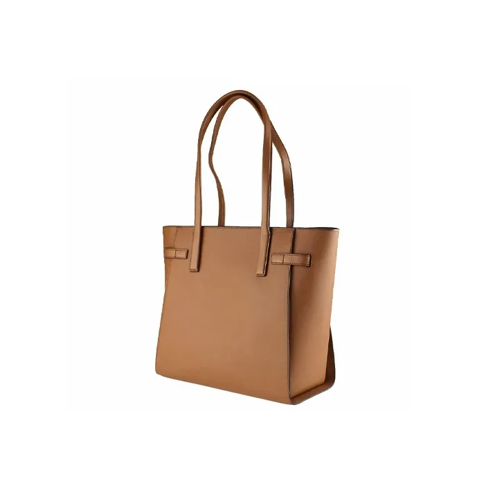 MICHAEL KORS Carmen Leather Tote Bag, Shopping Bag, Handbag, Shoulder Bag Women's Leather Brown-2