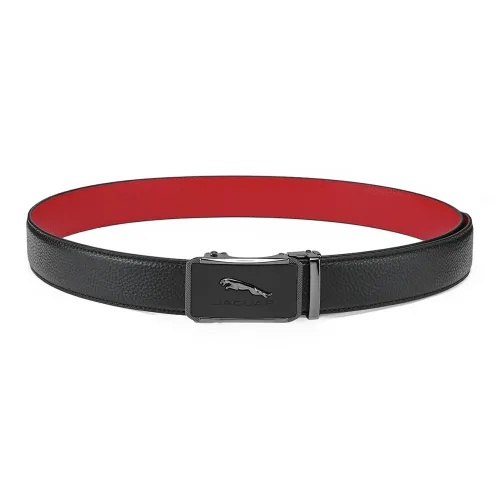 JAGUAR Zodiac Year Red Belt Luxury Automatic Buckle Leather Belts Men's Width  3.5cm