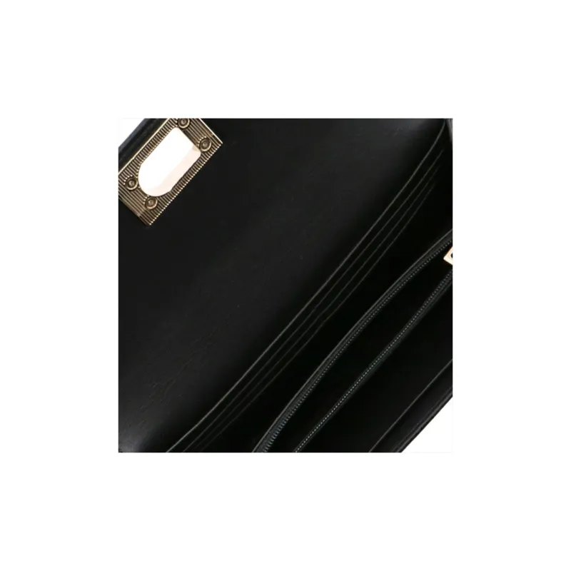 Furla 1927 Collection Leather Wallet Women's Black-4