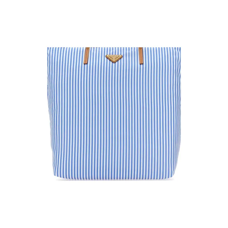PRADA Recycled Nylon Tote Bag Shopping Bag Shoulder Bag Handbag Regular Women's Blue-4