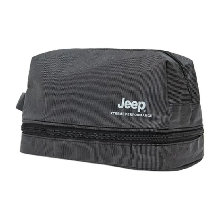 Jeep Fabric Portable Water-Resistant Shower Storage Bag Travel Bag Makeup Bag Toiletry Bag Regular Unisex Dark Gray-4