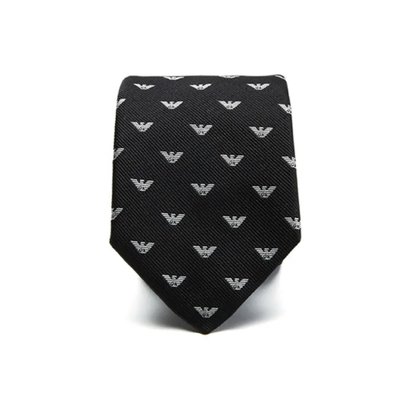 ARMANI EXCHANGEAE Mulberry Silk Ties Men's Black-2