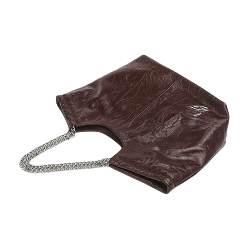 NOMK Cow Leather Tote Bag Shopping Bag Shoulder Bag Handbag Crossbody Bag Women's Black/Coffee/Khaki-9