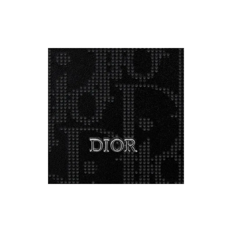 DIOR Leather Wallets Card Holders Men's Black-3