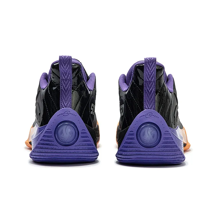 361° AG Shine 2.0 Cushioning Wear Resistant Low Top Basketball Shoes Men's Black Purple-3