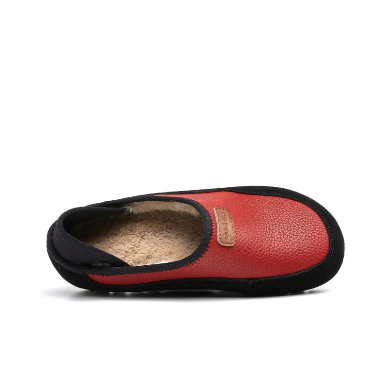 OULISASI Casual Single Shoes Women's Red Black-2