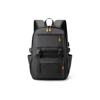 GEERDUN Nylon Laptop Bag Backpack Regular Unisex Light Gray/Dark Gray/Black