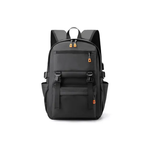 GEERDUN Nylon Laptop Bag Backpack Regular Unisex Light Gray/Dark Gray/Black