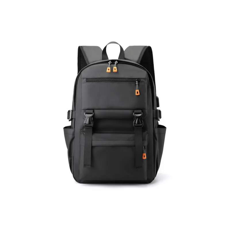 GEERDUN Nylon Laptop Bag Backpack Regular Unisex Light Gray/Dark Gray/Black-4