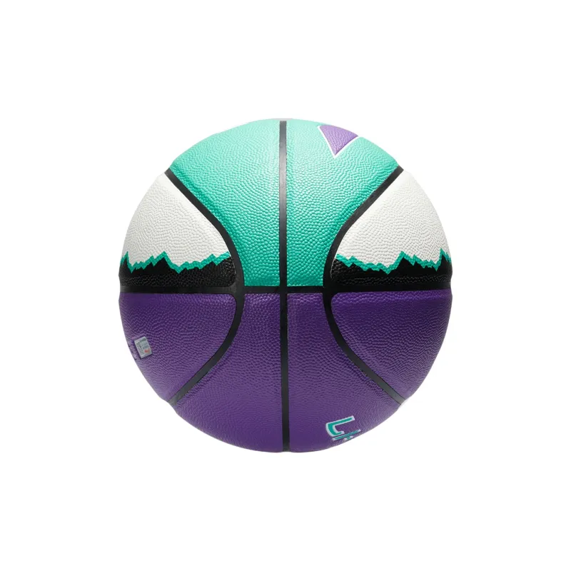LiNing CBA Collection PU Basketball Green Purple And White Size 7 Training Unisex-7