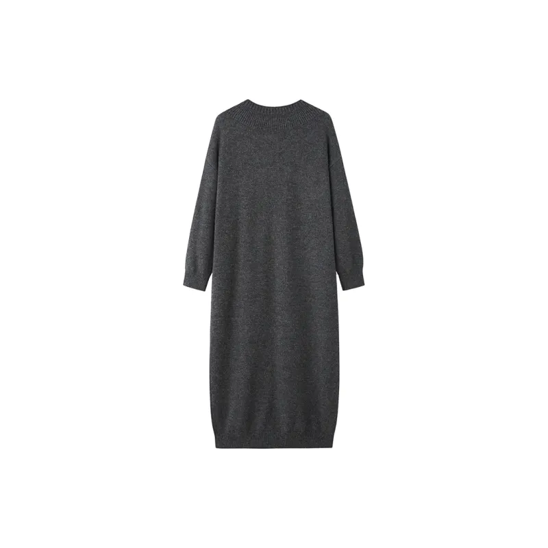 ZHOUMIAO Long Sleeved Dresses Women's-4