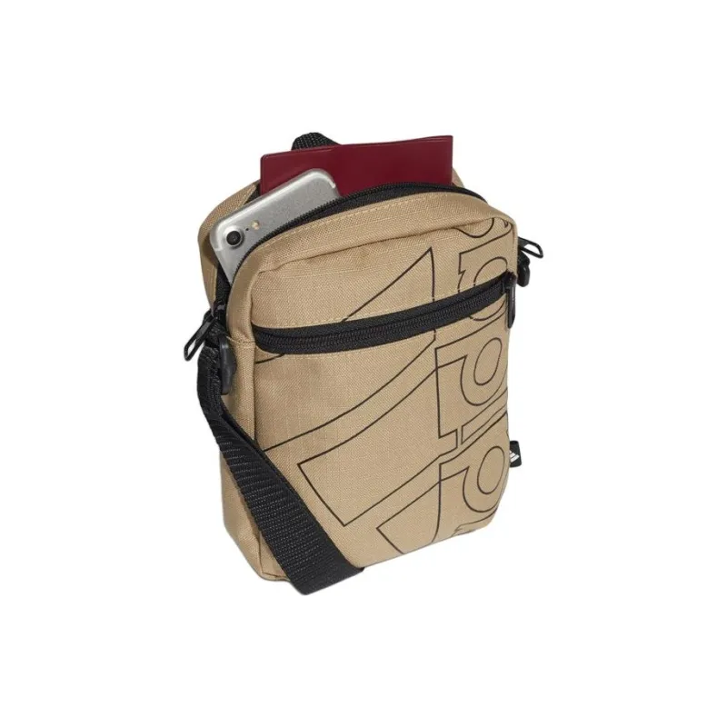 Adidas Polyester Crossbody Bag Backpack Shoulder Bag Unisex Brown-3