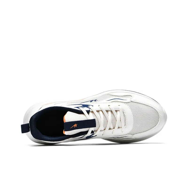 Binary Cushioning, Lightweight, Breathable, Slip Resistant Low Top Running Shoes Men's Ivory White-2