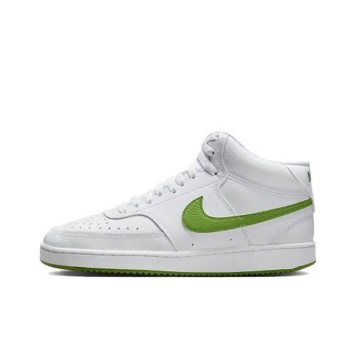 Nike Court Vision Mid Skateboard Shoes Women's Mid-Top White/Green