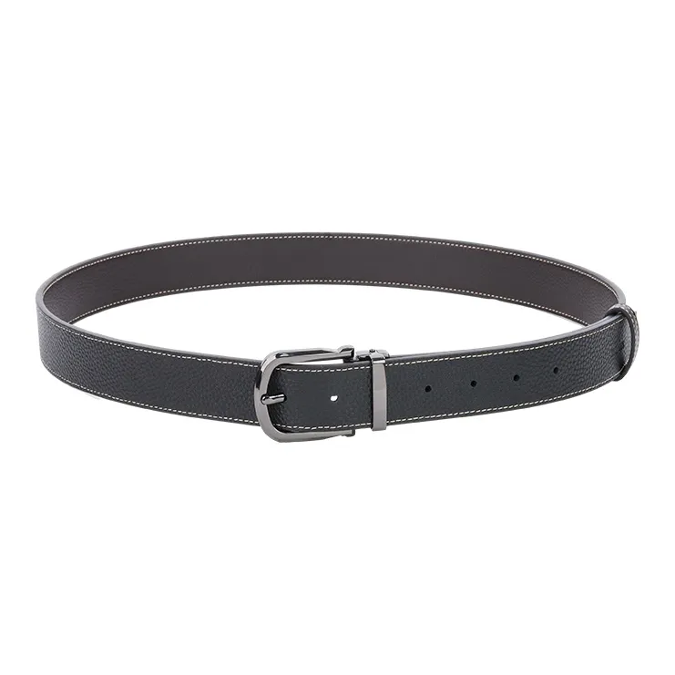 NINE NAIL 9 Section Double Sided Trendy Versatile Pin Buckle Cow Leather Genuine Leather Men's Belt Men's Width  3.5cm-5