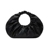 Palm straw bucket T8078 bag Schwarz
