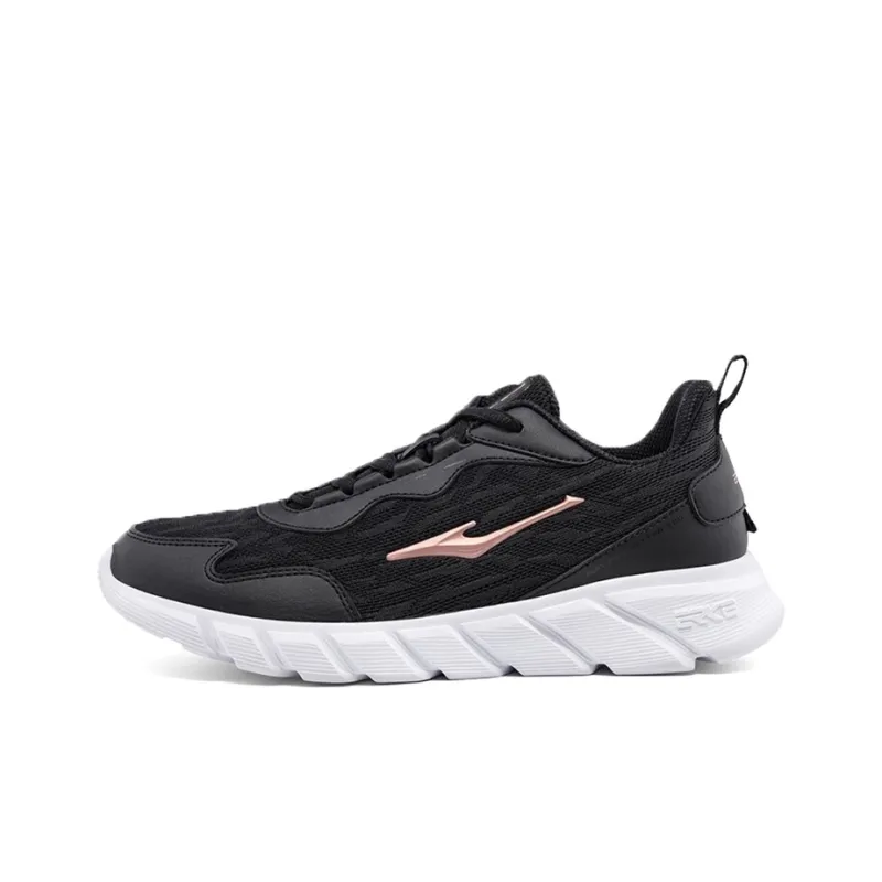 Erke Anti Slip And Wear Resistant Breathable Low Top Running Shoes Women's Black-0