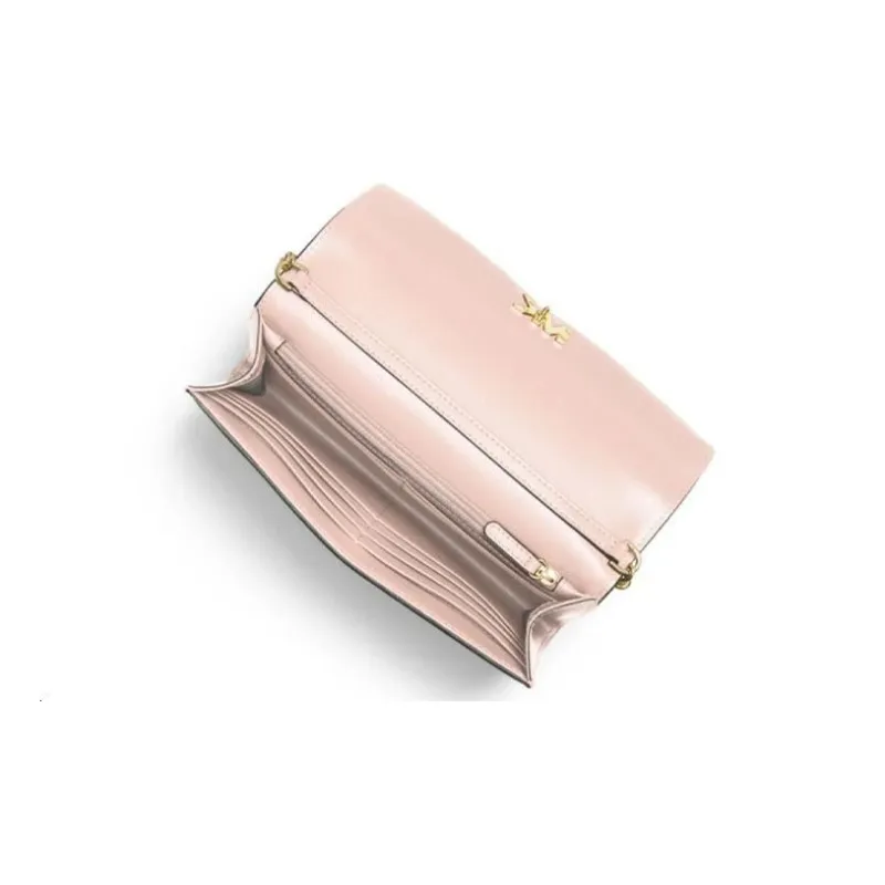MICHAEL KORS Mott Leather Envelope Bag, Shoulder Bag, Crossbody Bag Women's Light Pink-4