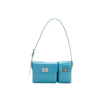 By Far Calfskin One Shoulder Handbags Women's Blue