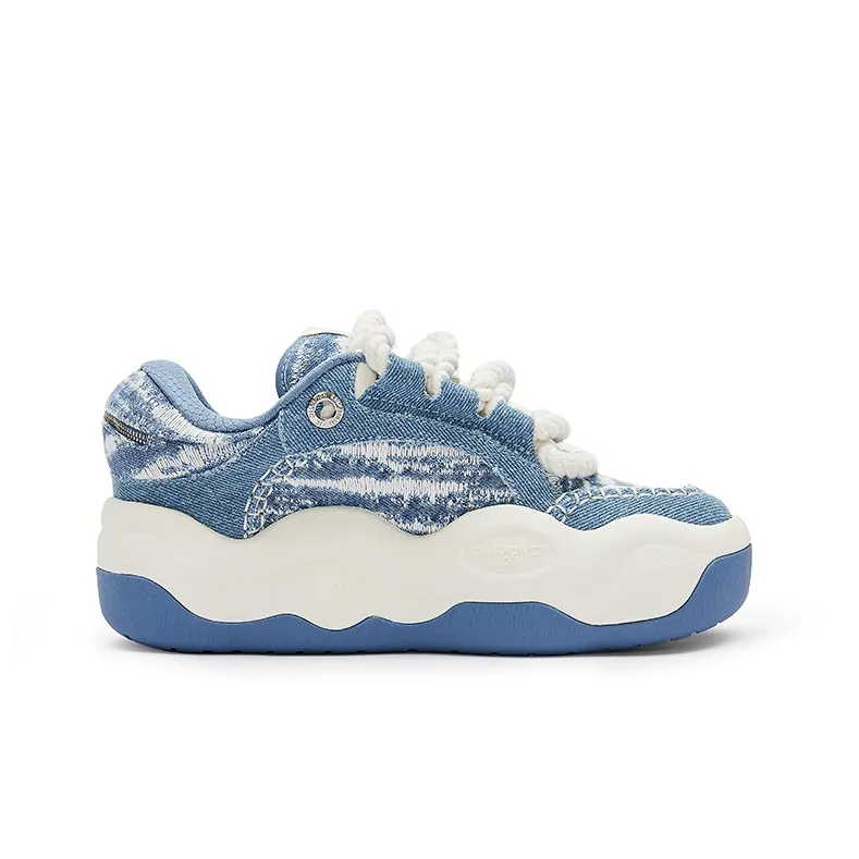 Champion CloudNine V1 Cloud Cotton Shoes Anti Slip Wear Resistant Low Top Skateboard Shoes Women's Blue-1