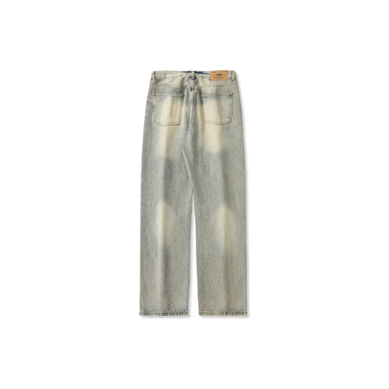 HCHUICHENG Jeans Unisex Yellow Mud-1
