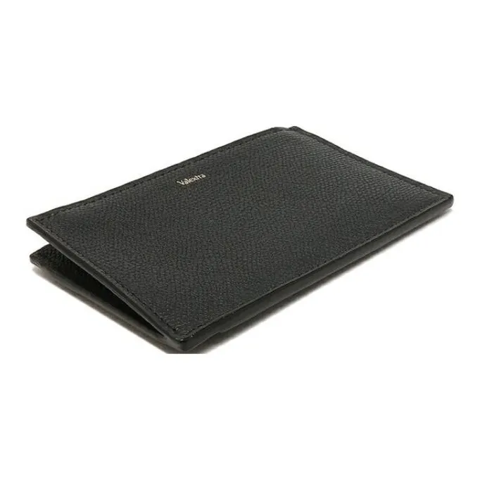 Valextra Leather Card Holder, Coin Purse Men's Black-3