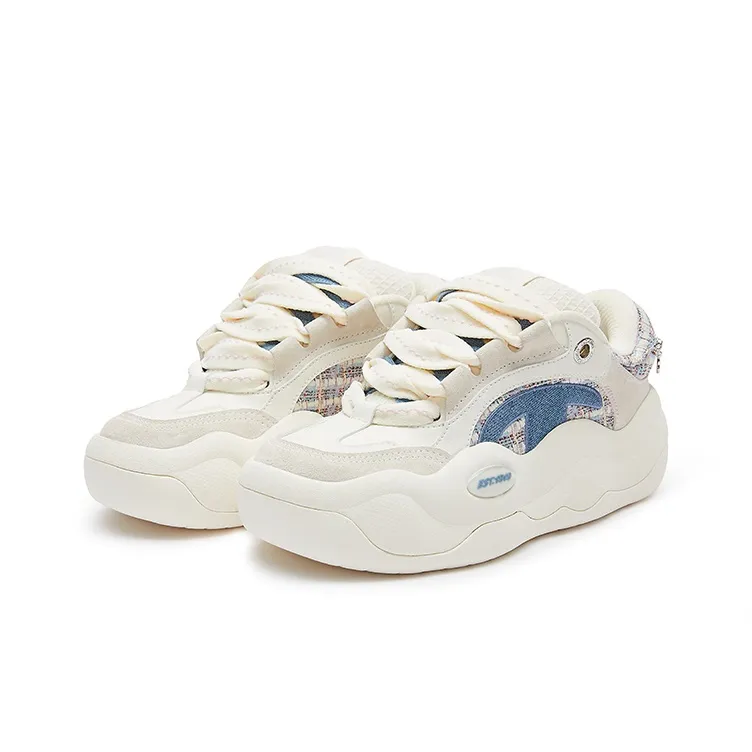 Champion CloudNine V1 Cloud Cotton Shoes Anti Slip Wear Resistant Low Top Skateboard Shoes Women's Beige-2